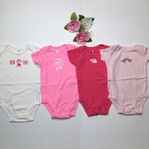 CARTER'S 4-piece bundle baby onesies for girls